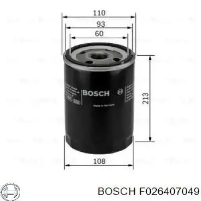 Масляный фильтр F026407049 Bosch