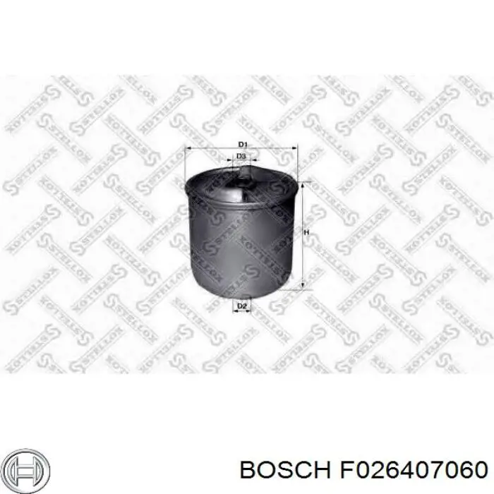 Фильтр очистки масла центробежный Bosch F026407060 цена, от 18.50 USD