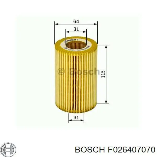 Масляный фильтр F026407070 Bosch