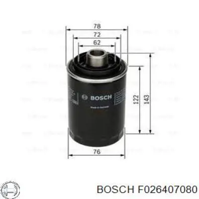 Фильтр очистки масла центробежный Bosch F026407080 цена, от 11.39 USD