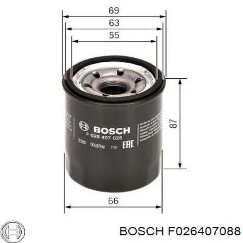 Фільтр масляний F026407088 Bosch