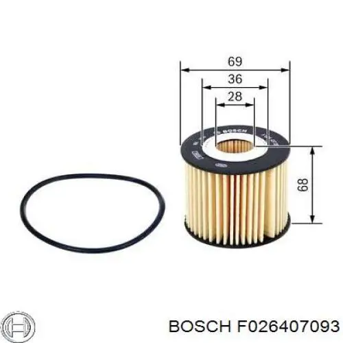 Фильтр очистки масла центробежный Bosch F026407093 цена, от 5.07 USD