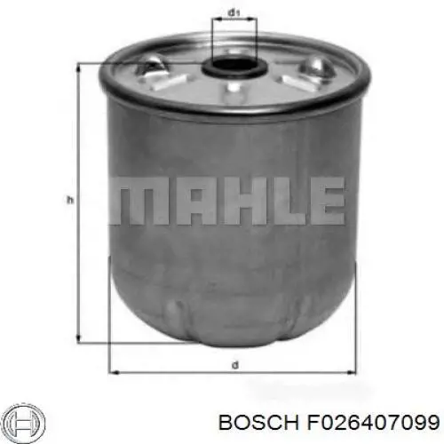 Фильтр очистки масла центробежный Bosch F026407099 цена, от 18.91 USD