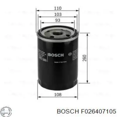 Масляный фильтр F026407105 Bosch