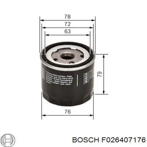 Фільтр масляний F026407176 Bosch