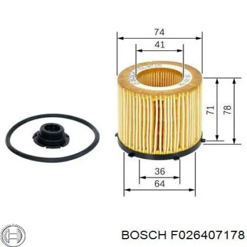 Масляный фильтр F026407178 Bosch