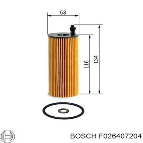 F026407204 Bosch Масляный фильтр двигателя