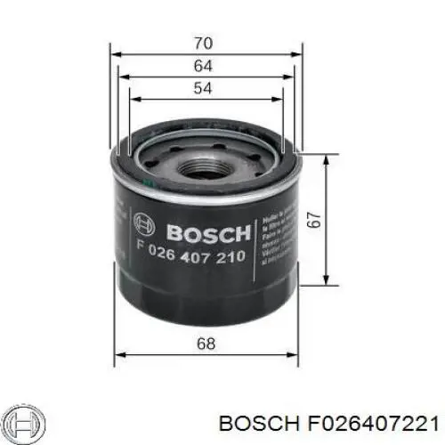 Фільтр масляний F026407221 Bosch