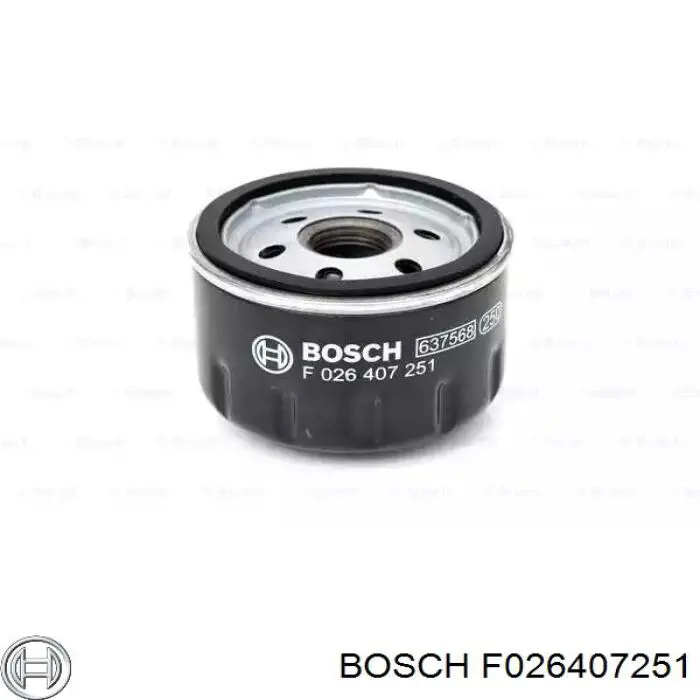 F026407251 Bosch filtro de óleo