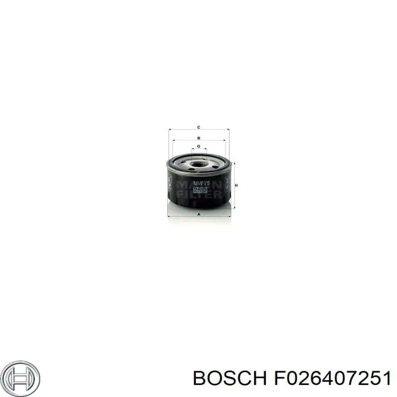 F026407251 Bosch Масляный фильтр двигателя