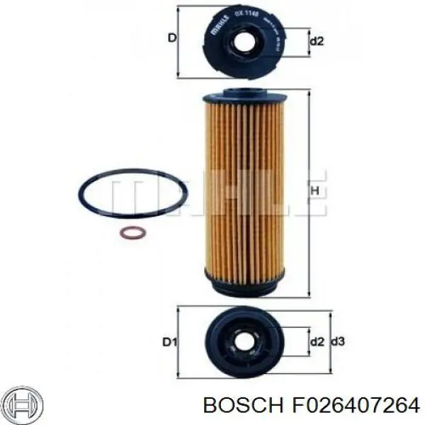 F026407264 Bosch Масляный фильтр двигателя