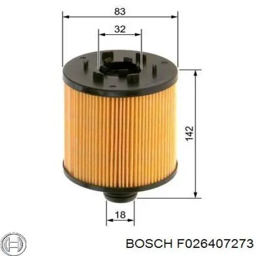 Фильтр очистки масла центробежный Bosch F026407273 цена, от 12.08 USD