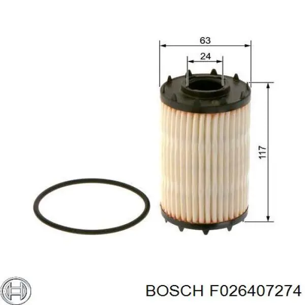 F026407274 Bosch Масляный фильтр двигателя