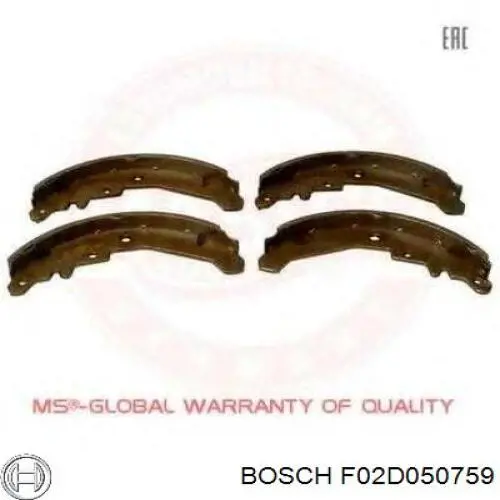 Разжимной механизм колодок ручника F02D050759 Bosch