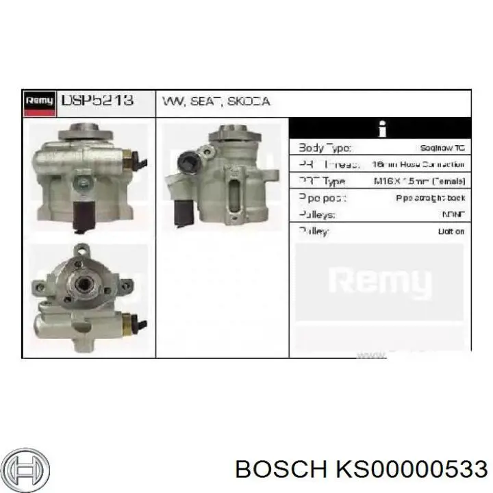 Купить KS00000533 Bosch Насос рулевого управления