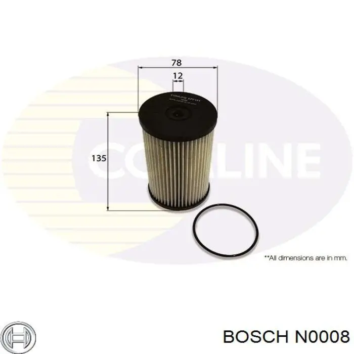 N0008 Bosch Фильтр топлива