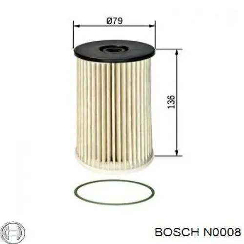 Топливный фильтр N0008 Bosch