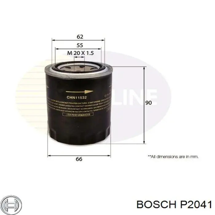 Купить P2041 Bosch Фильтр центробежный очистки масла