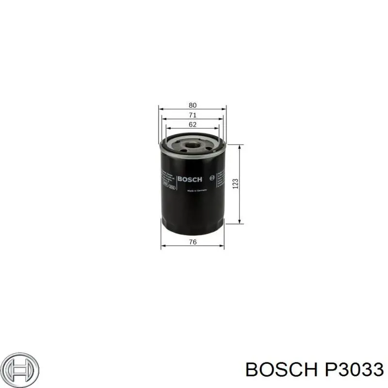 P3033 Bosch Масляный фильтр двигателя