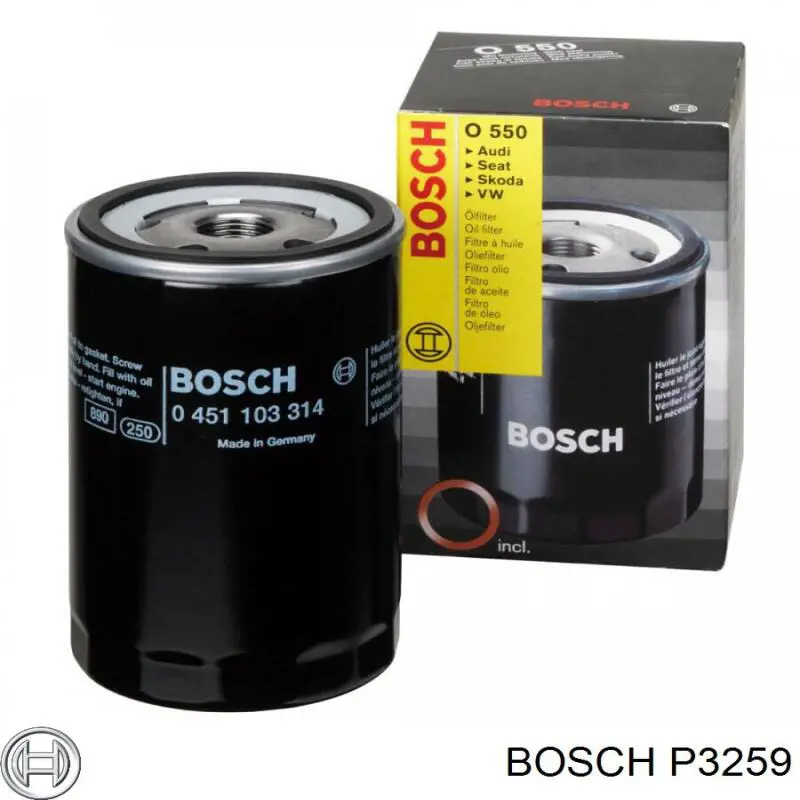 Купить P3259 Bosch Фильтр центробежный очистки масла