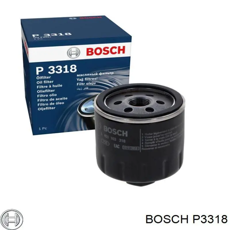 Масляный фильтр P3318 Bosch