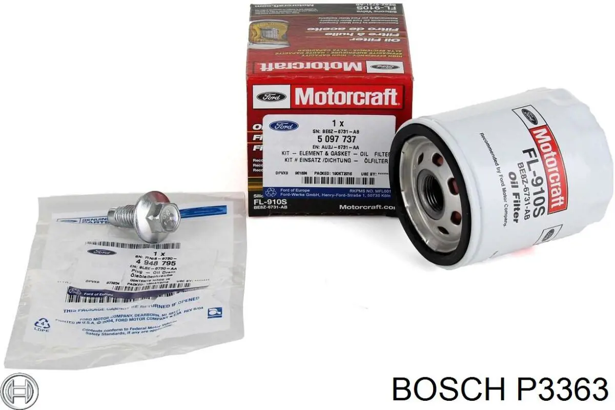 P3363 Bosch Масляный фильтр двигателя