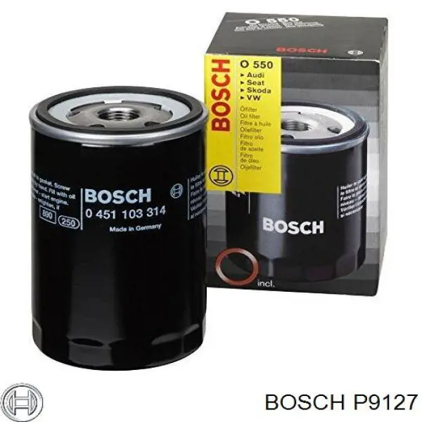 P9127 Bosch Масляный фильтр двигателя