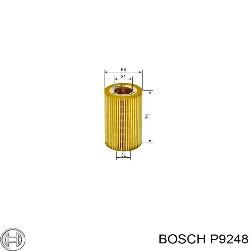 P9248 Bosch Масляный фильтр двигателя