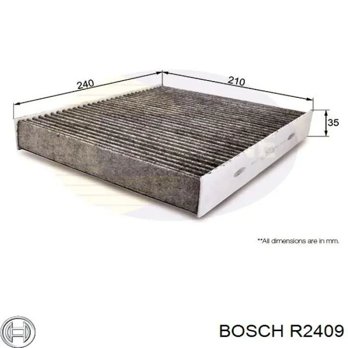 R2409 Bosch Внутрисалонный фильтр