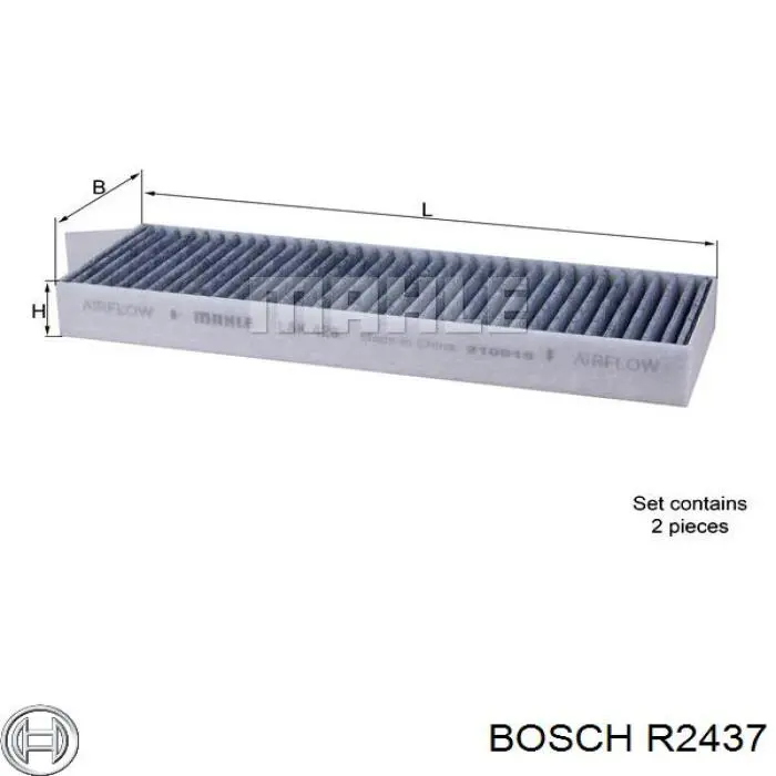 Фильтр воздушный отопителя Bosch R2437 цена, от 6.96 USD