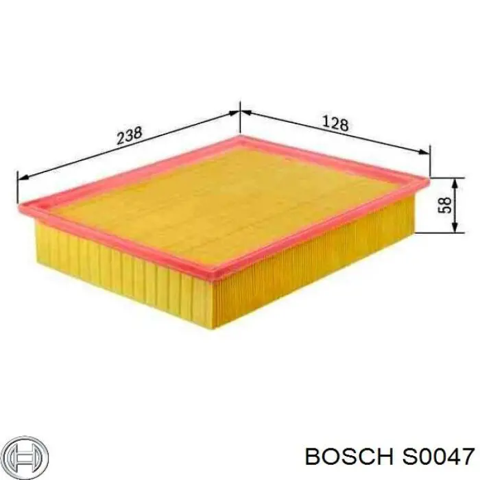 S0047 Bosch Воздушный фильтр двигателя