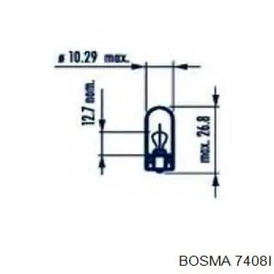 Лампочка плафону освітлення салону/кабіни 7408I Bosma