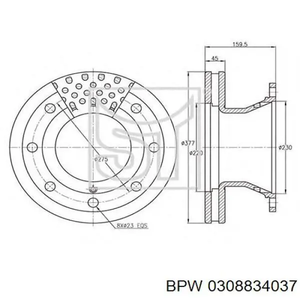 0308834037 BPW Дисковый тормоз