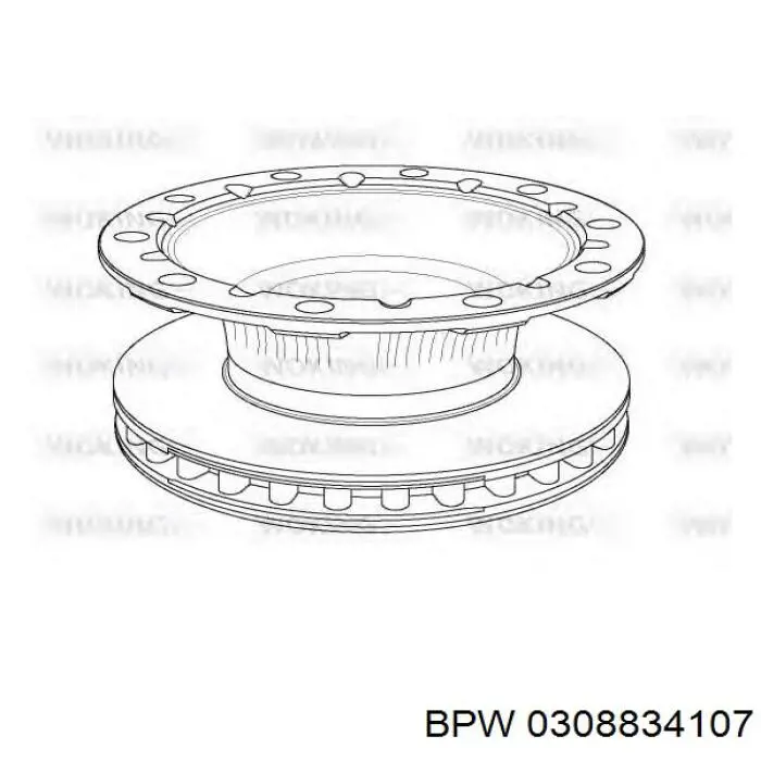 Передние тормозные диски 0308834107 BPW