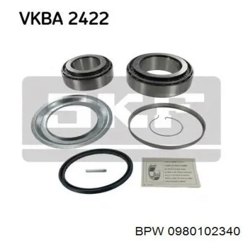 Комплект подшипника ступицы колеса BPW 0980102340 цена, от 27.20 USD