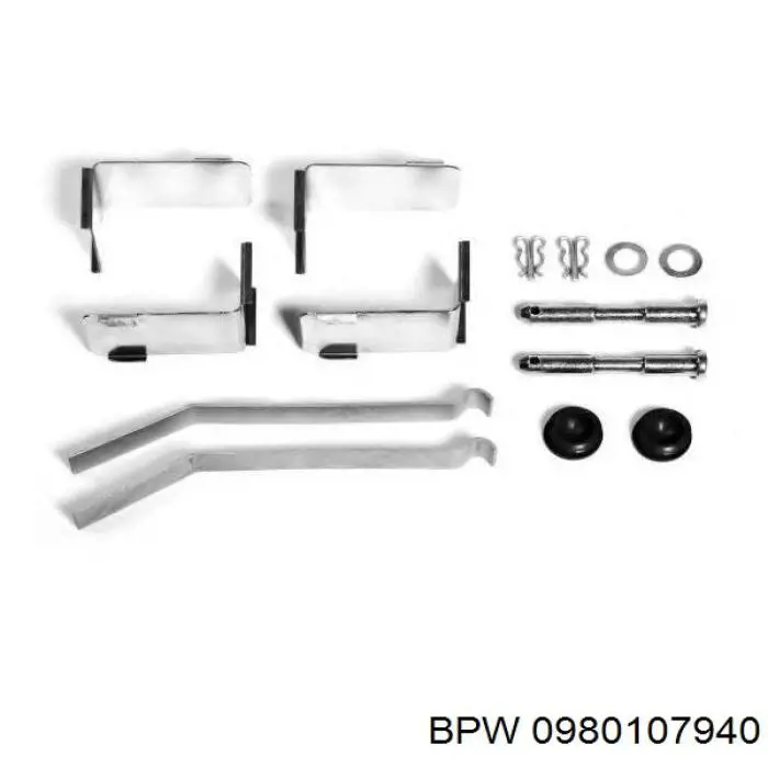 Колодки тормозные задние дисковые BPW 0980107940