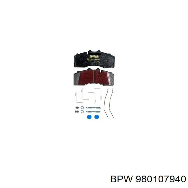 980107940 BPW Колодки тормозные дисковые комплект