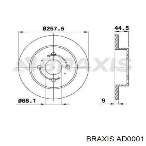 Тормозные диски AD0001 Braxis