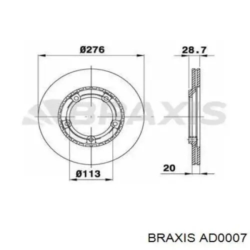 Тормоз дисковый передний Hyundai/Kia 581294A120 цена, от 44.38 USD