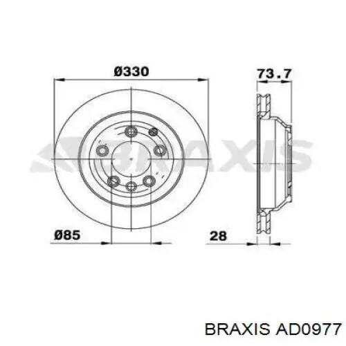 Тормозные диски AD0977 Braxis