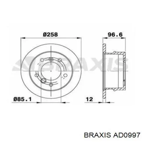 Тормозные диски AD0997 Braxis