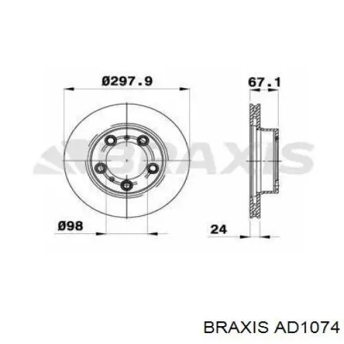 Тормоз дисковый передний Porsche 98735140101 цена, от 100.79 USD