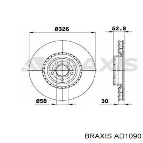 Передние тормозные диски AD1090 Braxis