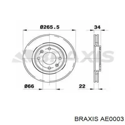 Передние тормозные диски AE0003 Braxis