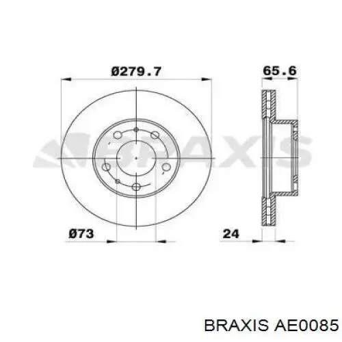 Передние тормозные диски AE0085 Braxis