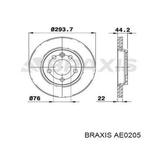 Тормозные диски AE0205 Braxis