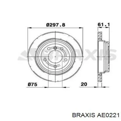 Тормозные диски AE0221 Braxis