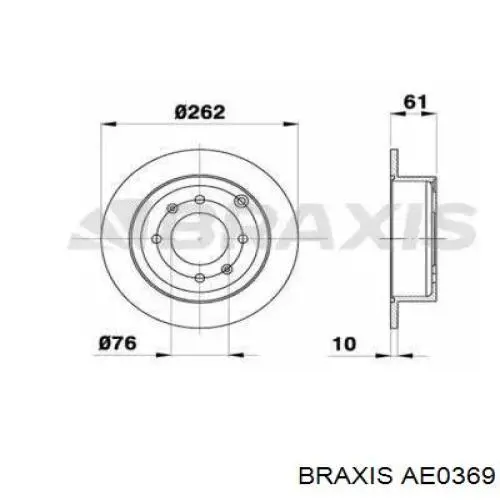 AE0369 Braxis тормозные диски