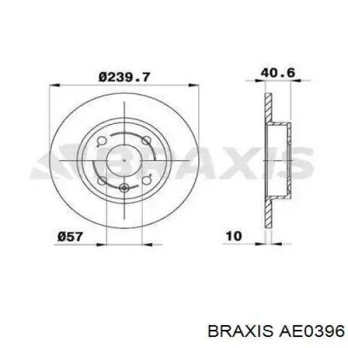 Тормозные диски AE0396 Braxis