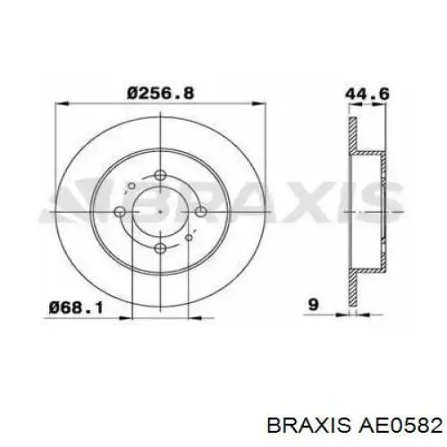 Тормозные диски AE0582 Braxis